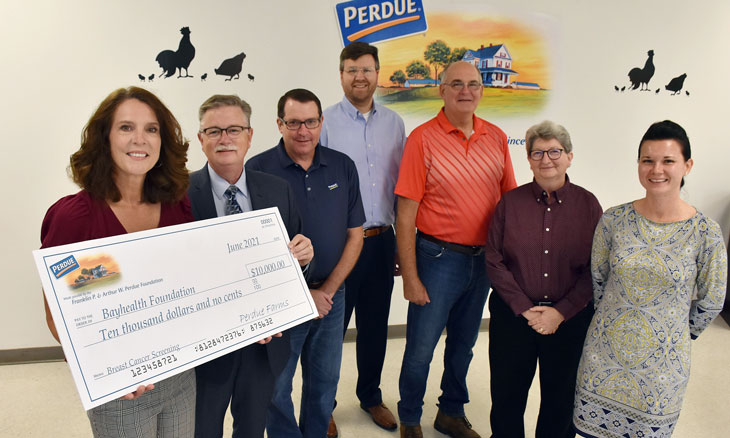 Bayhealth staff receive grant from members of the Perdue team